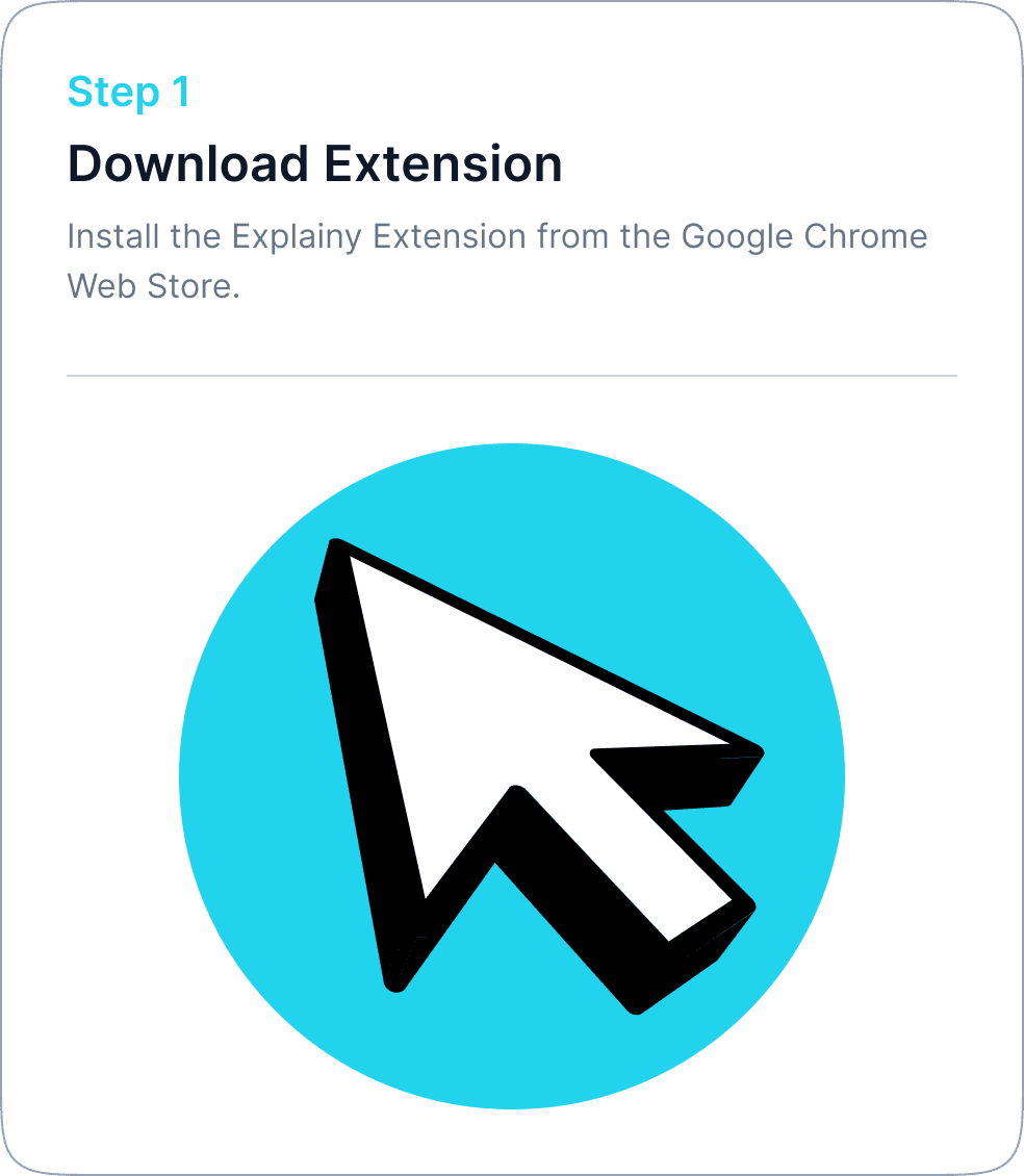 Explainy AI Extension Mockup